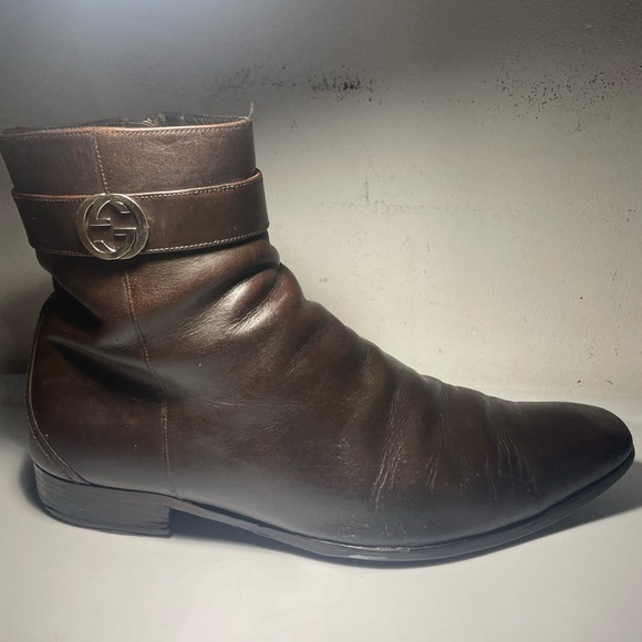 GUCCI Gg interlockiing zip ankle boot sz 43 .5 E made in italy - Picture 4 of 16